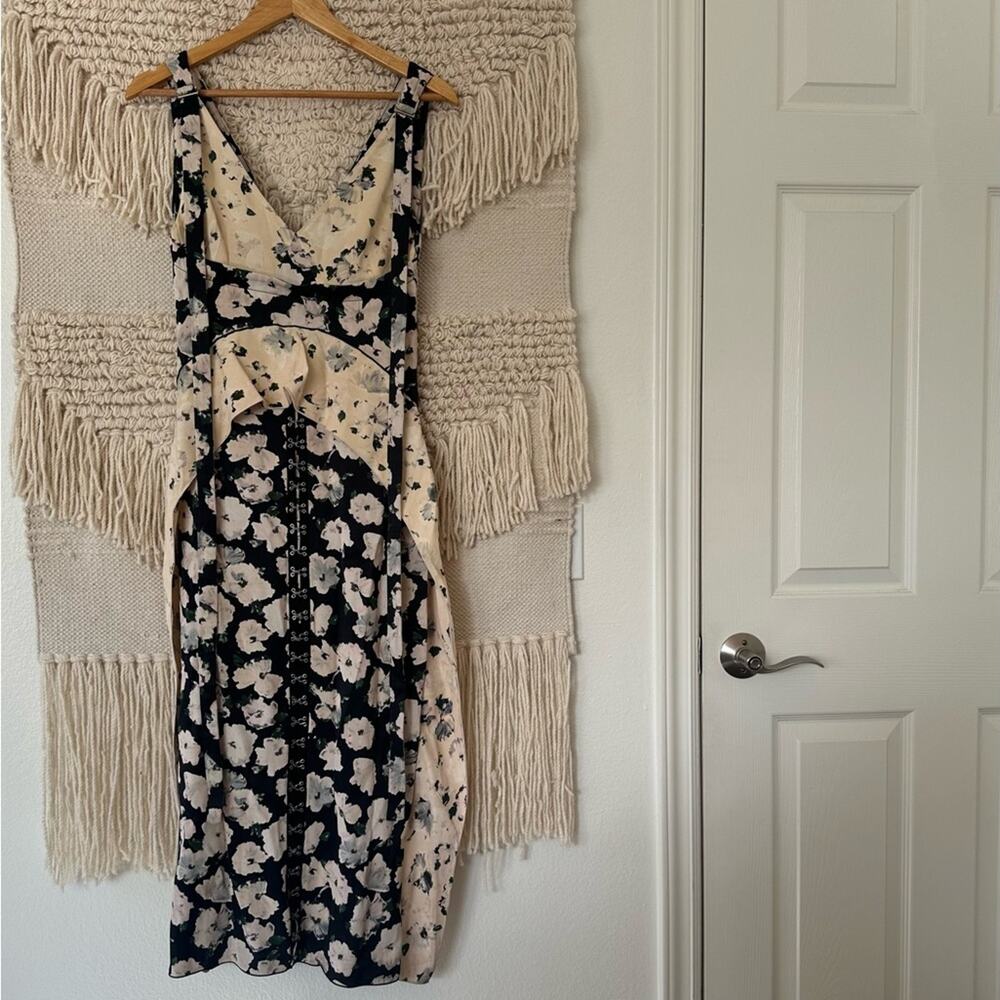 Proenza Schouler Ruffled Floral Crepe Midi Dress